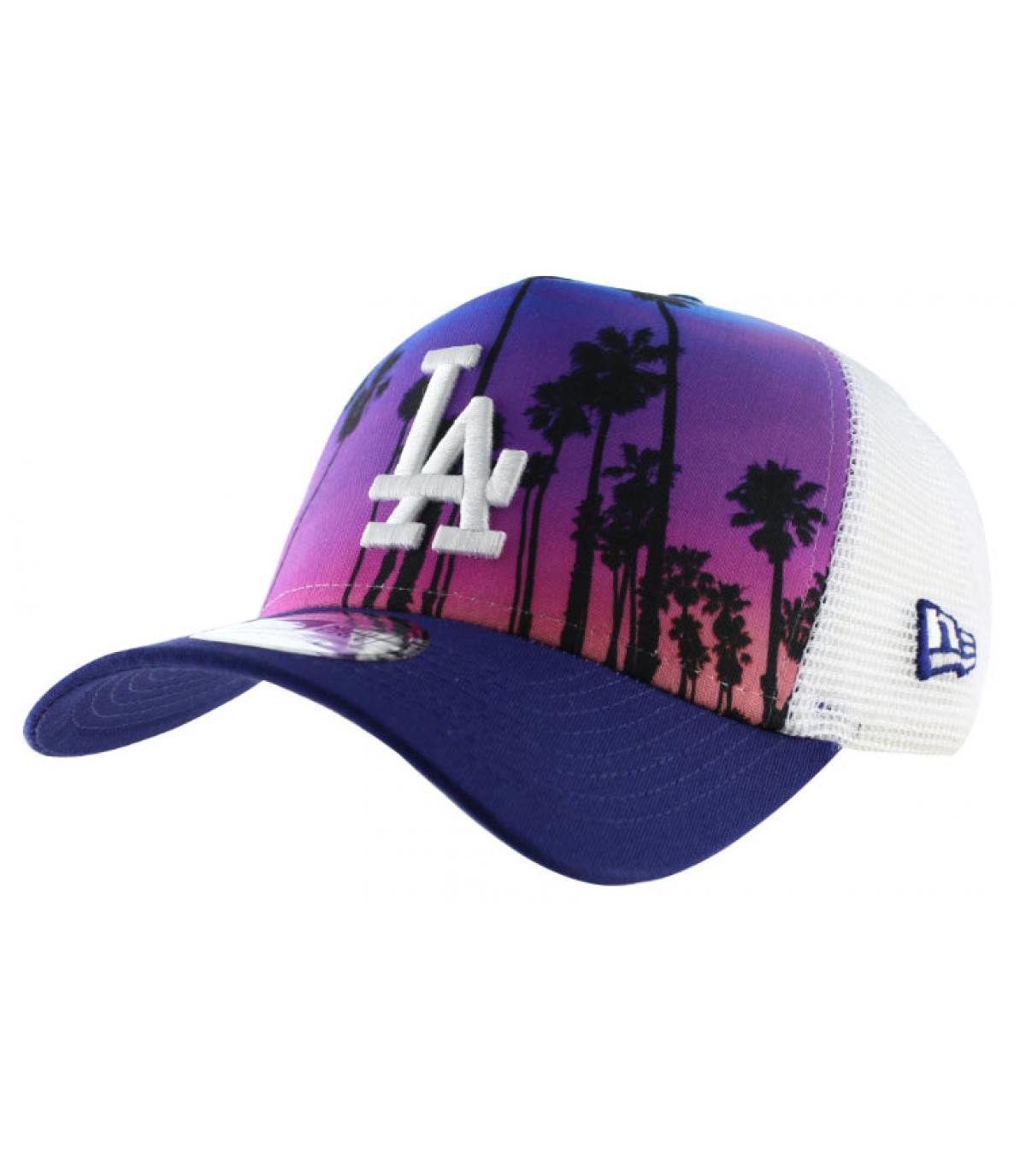 Trucker LA West Coast print navy pink New Era